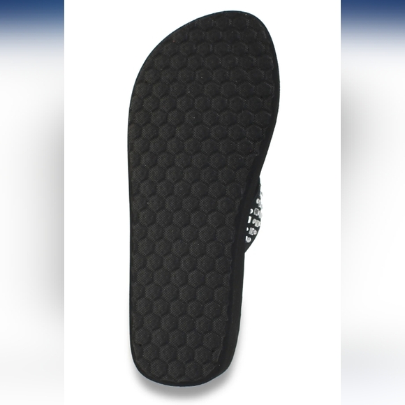 Women's Lifestyle Black Studded Wedge Sandals Various Sizes NWT - Picture 5 of 11